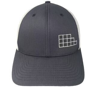 Sport-Tek Trucker Hat Gray White OS The Blox Group Mesh Snapback Adjustable Cap